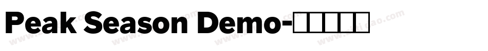Peak Season Demo字体转换